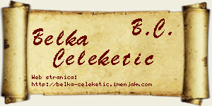 Belka Čeleketić vizit kartica